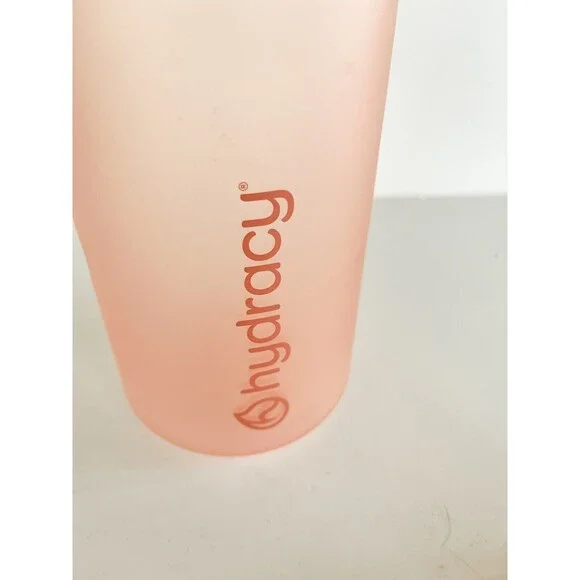 Hydracy Water Bottle with Time Marker -Large BPA Rose Gold 64 oz - Picture 2 of 10